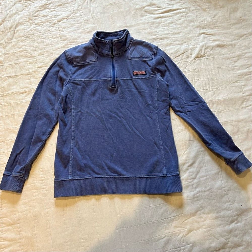 Vineyard Vines XXS 1/4 zip 100% cotton blue Martha’s Vineyard sweatshirt